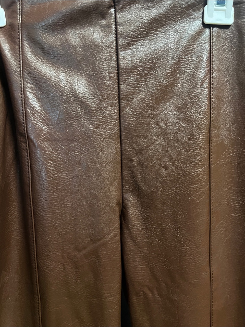 New with tags Lysse faux leather seamed legging.  Size small in Cocoa Powder - Picture 3 of 7